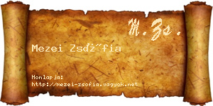 Mezei Zsófia névjegykártya