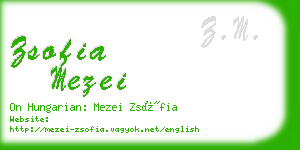 zsofia mezei business card